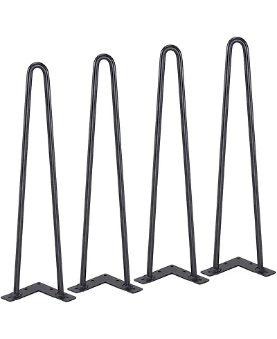 Sugift Hairpin Furniture Legs, 19", Heavy Duty Metal Legs for Diy Projects, 4PCS Black