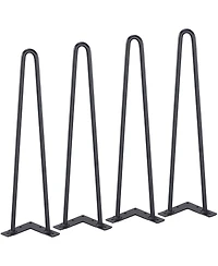 Sugift Hairpin Furniture Legs, 19", Heavy Duty Metal Legs for Diy Projects, 4PCS Black