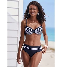Lascana Women's Striped Underwire Bikini Swimsuit Top Bra Sizing