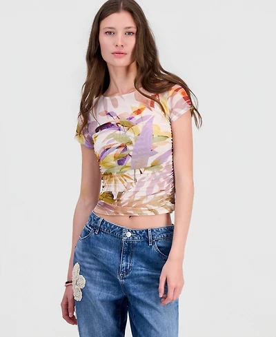 Guess Women's Hani Short-Sleeve Cut-Out Top