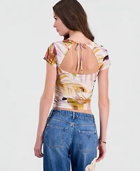 Guess Women's Hani Short-Sleeve Cut-Out Top
