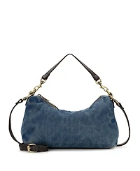 Patricia Nash Kolena Stonewashed Denim Hobo Crossbody Handbag