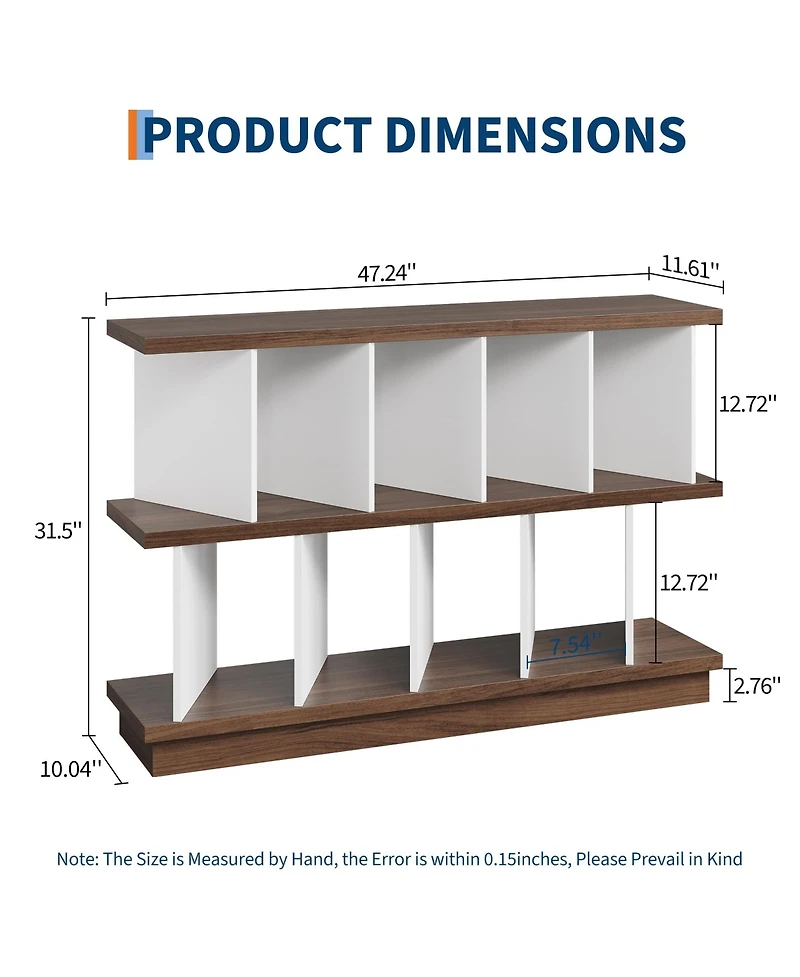 gaomon 8-Cube Open Storage Organizer Bookshelf with 10 Removable Back Panels