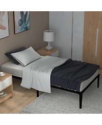 homfan Bed Frame, Metal Platform Bed Frame, Heavy Duty Noise Free Bed Frame with Metal Slat Support and Strong Bearing Capacity