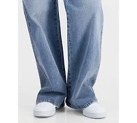 Celebrity Pink Juniors' High Rise Baggy Wide-Leg Curvy Jeans
