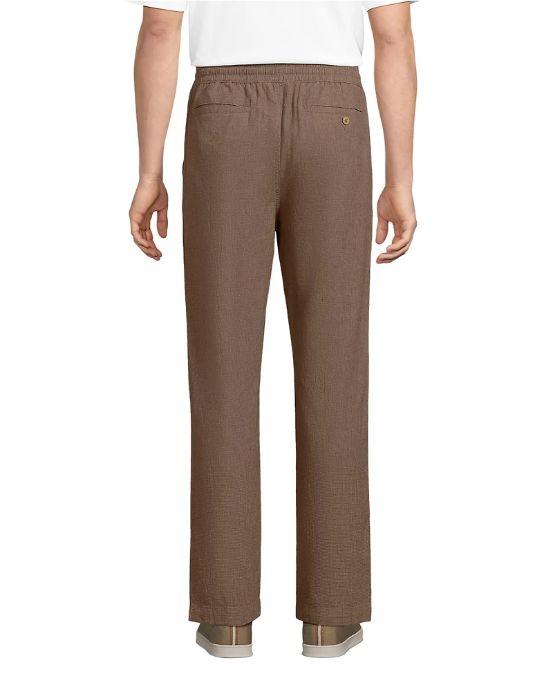 Lands' End Men's Classic Fit Linen Blend Deck Pant
