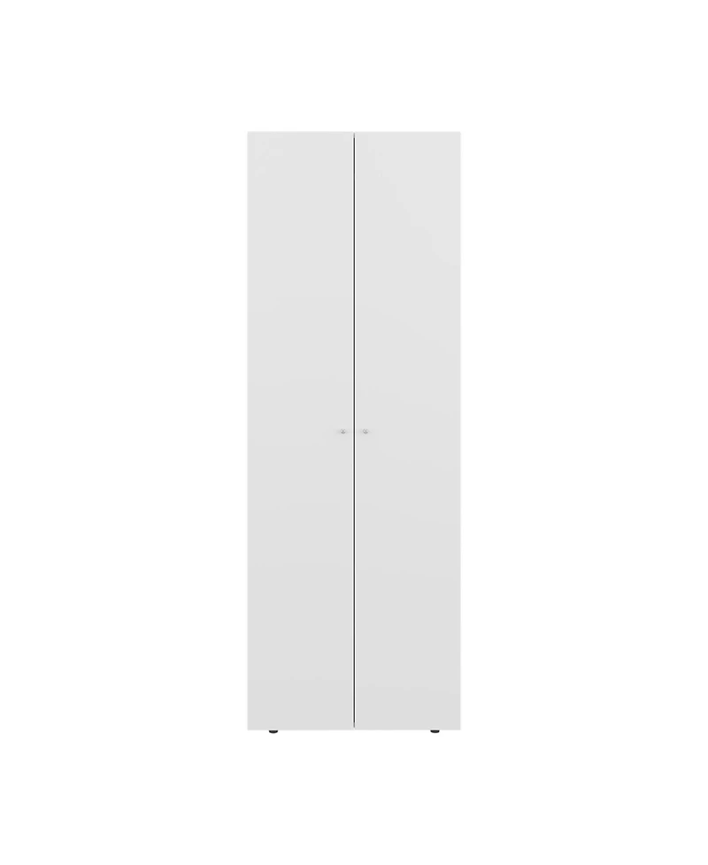 Flynama Armoire 66.9 Inch High 2 Doors 2 Shelves Bedroom Storage Cabinet with Hanging Rod