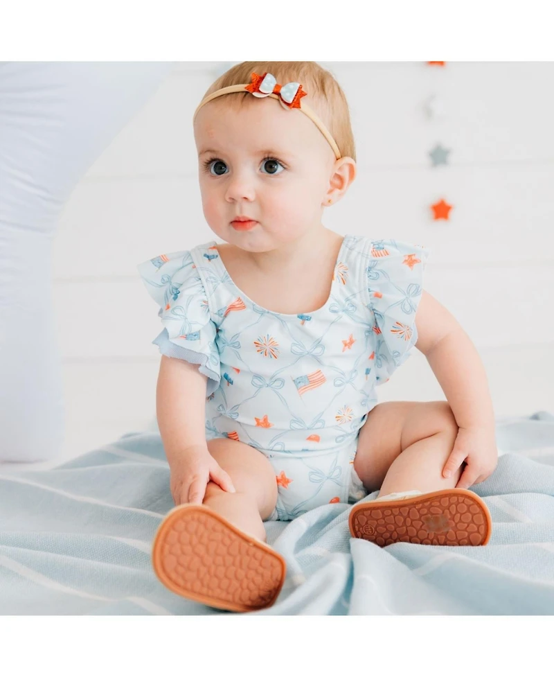 Sweet Wink Toddler Girls Patriotic Trellis Bathing Suit