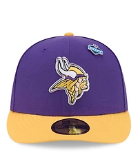 New Era Men's Purple/Gold Minnesota Vikings 2026 Nfl Draft Pre-Curved 59FIFTY Fitted Hat