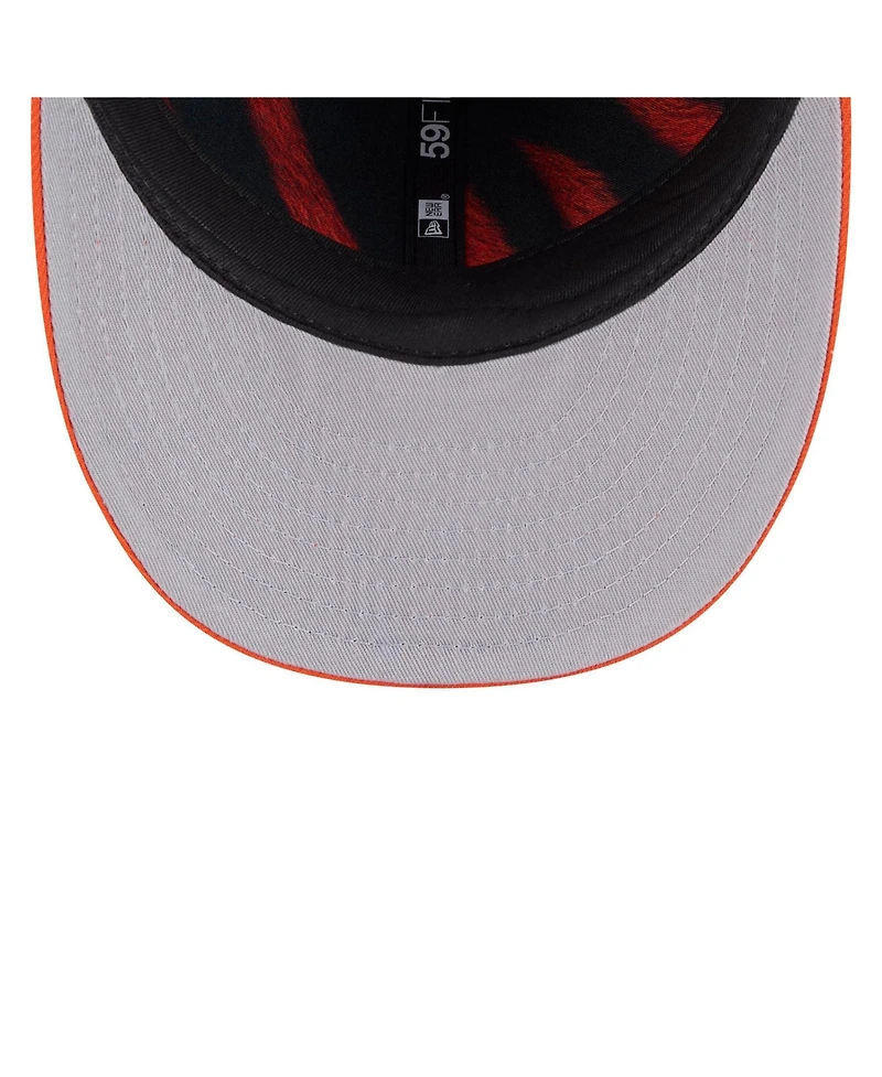 New Era Men's Black/Orange Cincinnati Bengals 2026 Nfl Draft Pre-Curved 59FIFTY Fitted Hat