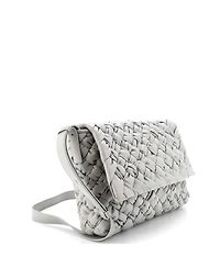 Pre-Owned Bottega Veneta Medium Rumple Messenger Bag Intrecciato Leather