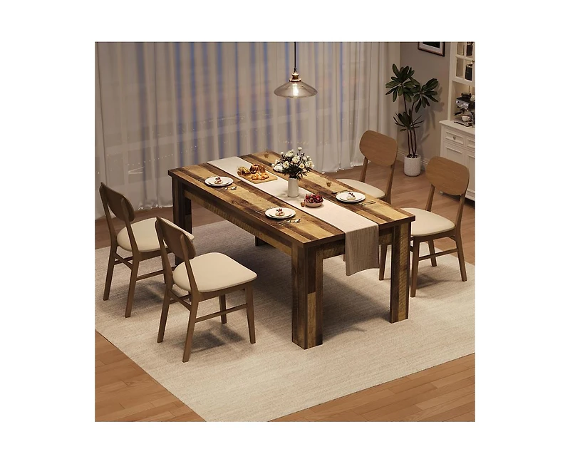 gaomon 4-6 Person 63" Farmhouse Rectangular Dining Table