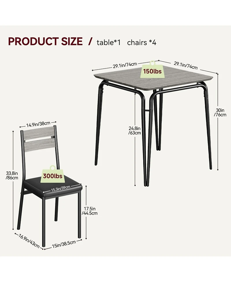gaomon 2-Person Space-Saving Square Dining Table