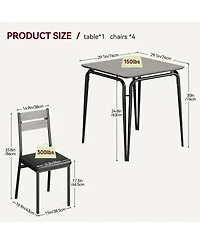 gaomon 2-Person Space-Saving Square Dining Table