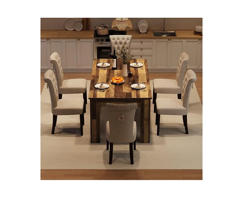gaomon 4-6 Person 63" Farmhouse Rectangular Dining Table