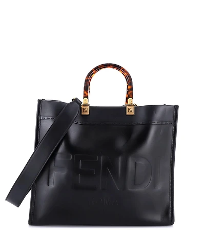 Pre-Owned Fendi Medium Sunshine Shopper Tote Leather