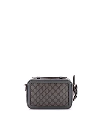 Pre-Owned Gucci Small Ophidia Zip Around Camera Crossbody Bag Gg Coated Canvas