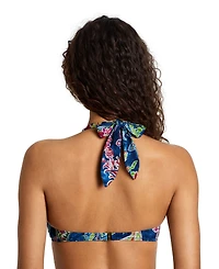 Lauren Ralph Women's Front Tie Halter Bra