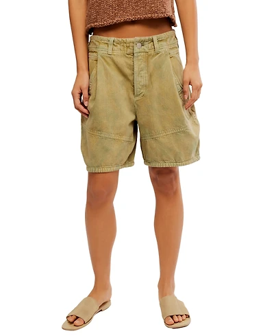 Free People Women's Wild Rebel Mid-Rise Cotton Shorts