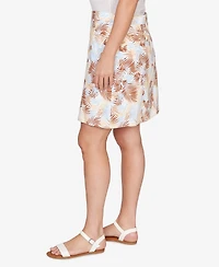 Hearts Of Palm Plus Printed Tech Stretch Pull-On Skort
