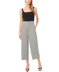 Vince Camuto Women's Mid-Rise Pleated Straight Leg Pants
