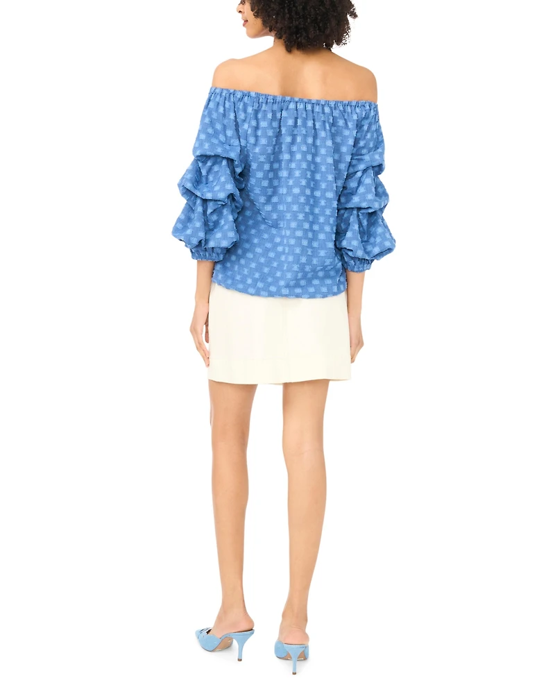 Vince Camuto Women's Off-The-Shoulder Bubble Sleeve Blouse
