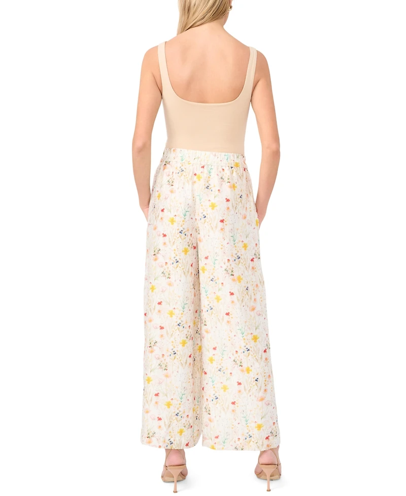 Vince Camuto Women's Mid-Rise Wide-Leg Pull On Pants