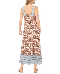 Vince Camuto Women's Square Neck Smocked Back Maxi Dress