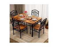 gaomon 4-Person Modern Farmhouse Compact Dining Table Set