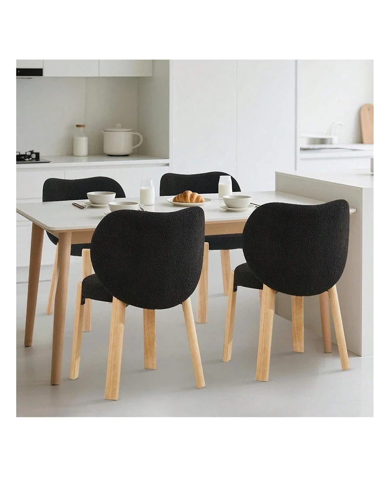 gaomon Dining Chair 2PCS Home Plush Makeup Vanity Chair for Kitchen Dining Room