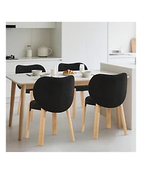 gaomon Dining Chair 2PCS Home Plush Makeup Vanity Chair for Kitchen Dining Room