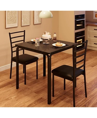 gaomon Dining Table for 2, Small Table and Chairs Set of 2, Dinette Set for 2, 3 Piece Kitchen and Dining Room Sets for Small Space