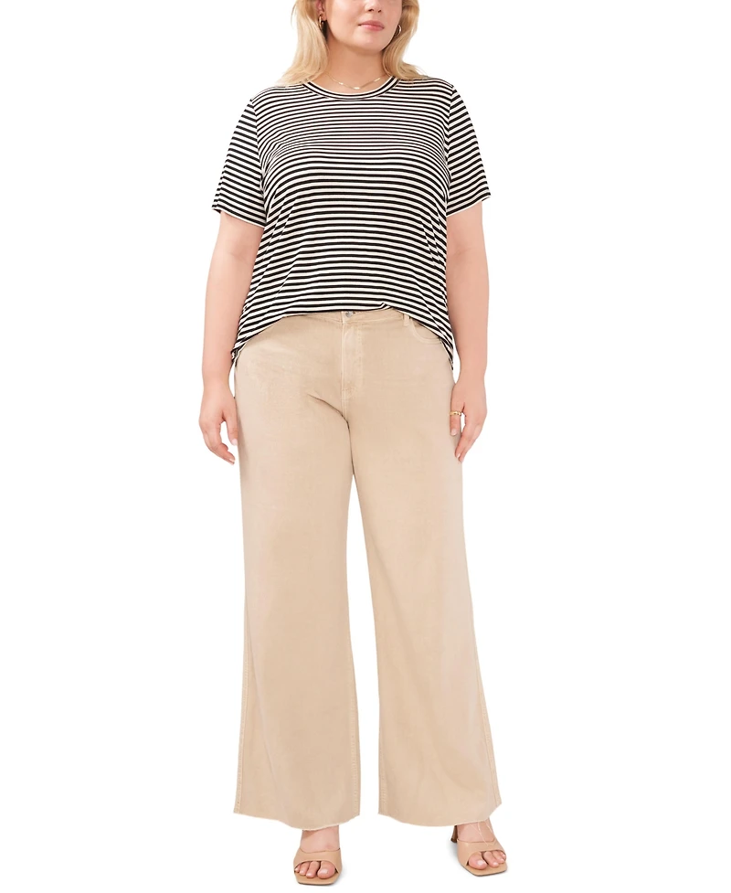 Vince Camuto Plus Short-Sleeve Crew Neck T-Shirt