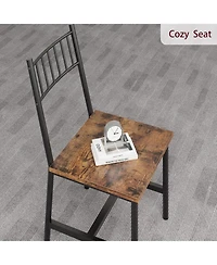 gaomon Dining Table Set for 4, Kitchen Table and 2 Chairs with Storage Bench, Dining Room Table Set