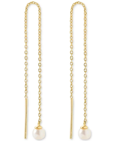 Ana Luisa Abrielle Mother of Pearl Gold-Plated Threader Earrings