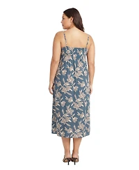 24seven Comfort Apparel Plus Essential Curvy Maxi Dress