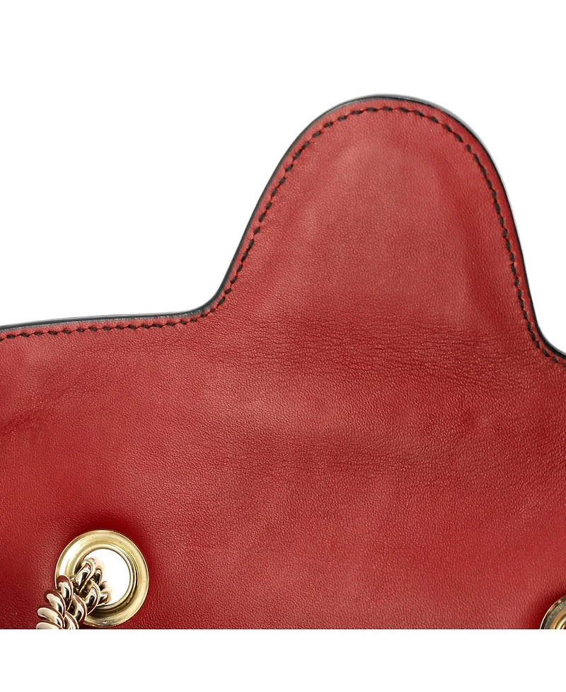 Pre-Owned Gucci Mini Emily Chain Flap Bag Microguccissima Leather