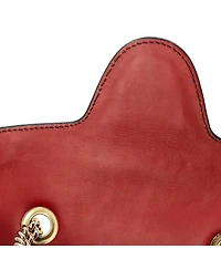 Pre-Owned Gucci Mini Emily Chain Flap Bag Microguccissima Leather
