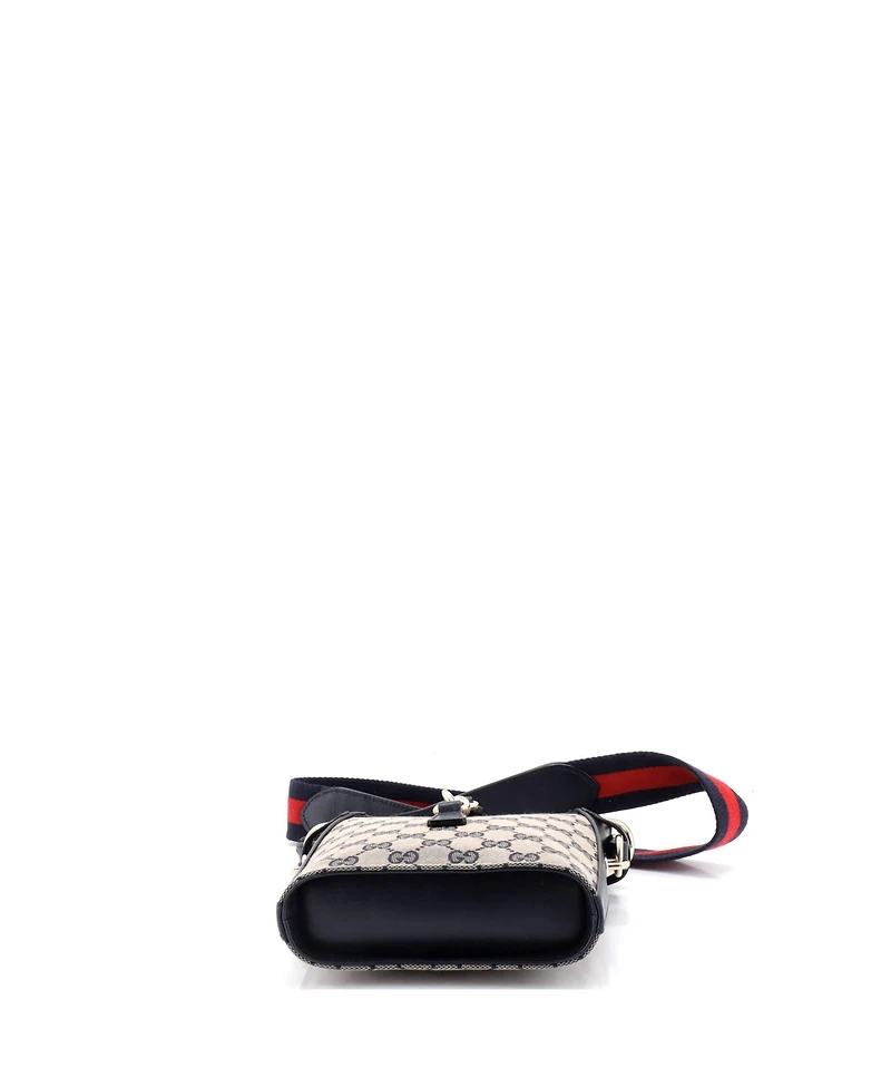Pre-Owned Gucci Mini Bucket Bag Gg Canvas with Leather