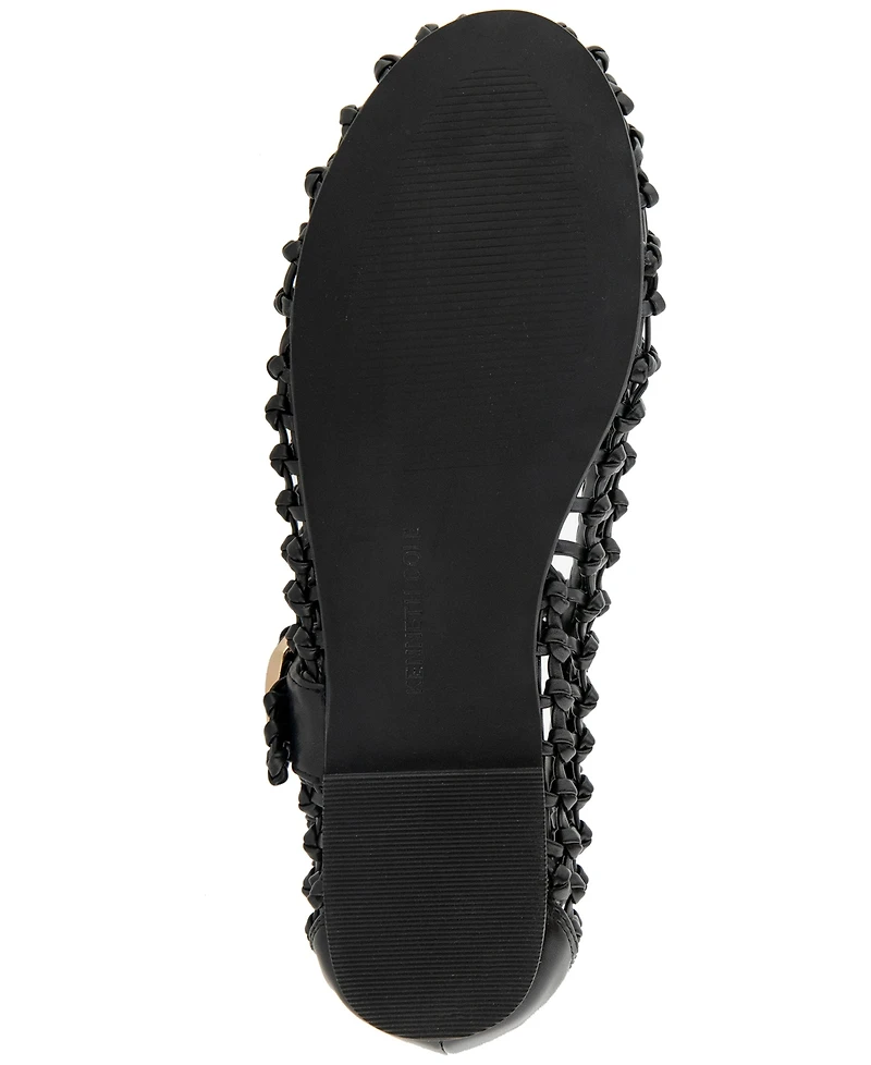 Kenneth Cole New York Women's Tessa Woven Mary Jane Ballet Flats