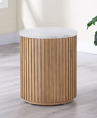 Colby 18" Marble Round End Table