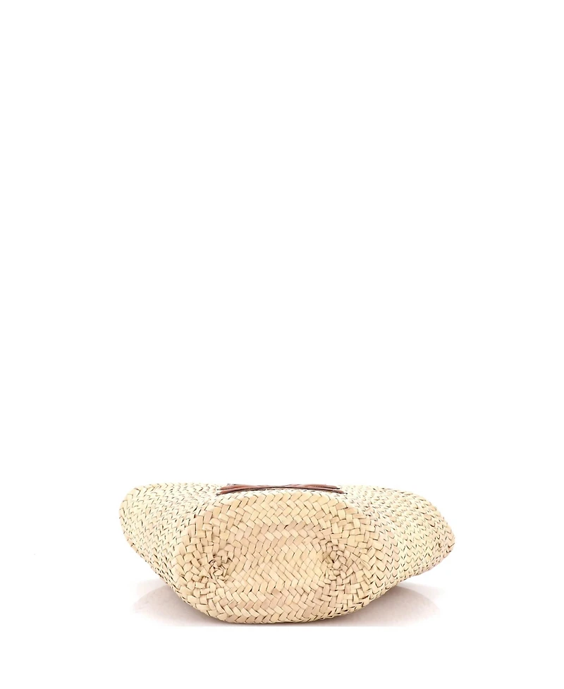 Pre-Owned Celine Teen Classic Panier Basket Tote Raffia and Leather