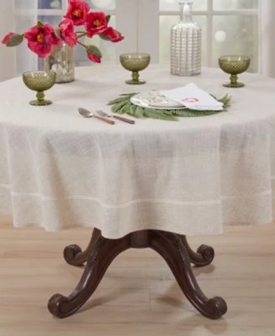Saro Lifestyle Timeless Solid Linen Blend Tablecloth