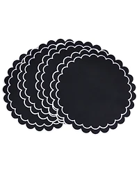 Saro Lifestyle Scalloped Cotton Placemats, Set of 4
