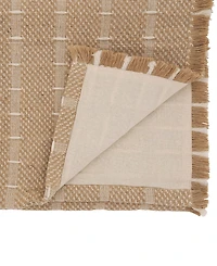 Saro Lifestyle Woven Jute and Wool Table Runner, 14" x 72"