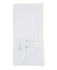 Saro Lifestyle Embroidered Holiday Tree Cotton Napkins, Set of 6