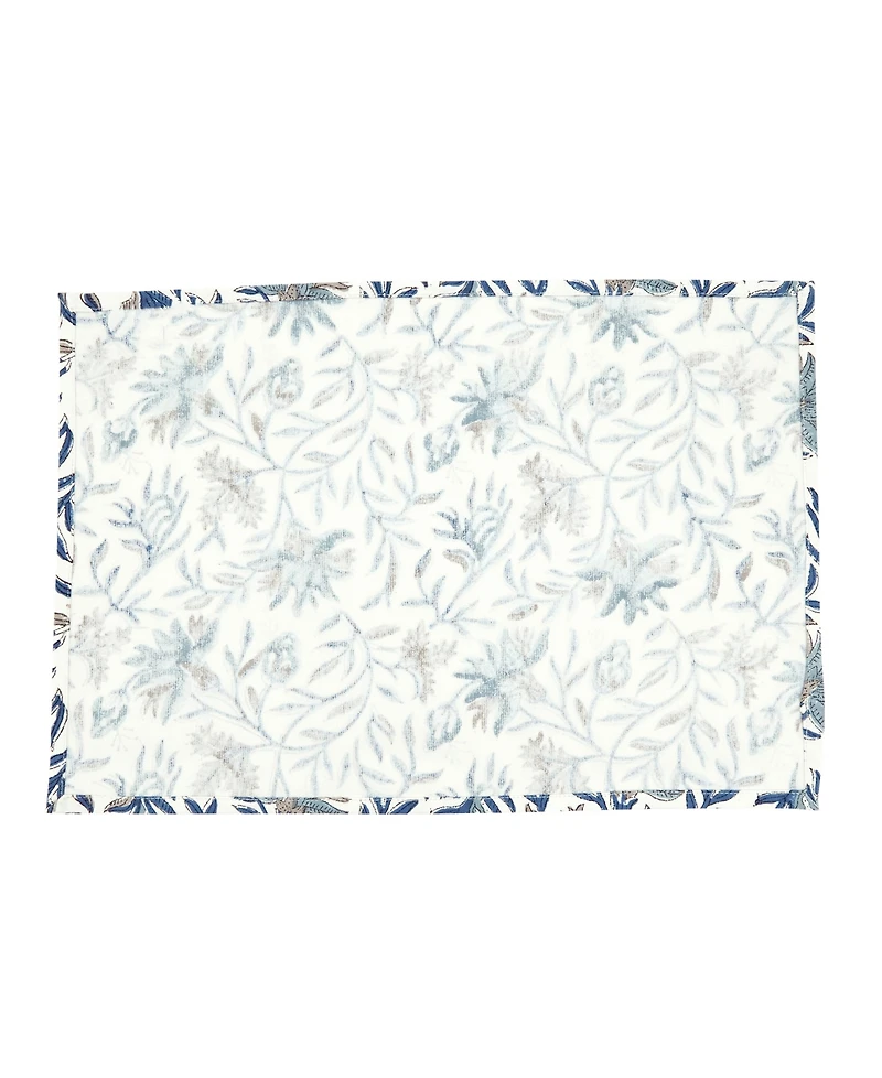 Saro Lifestyle Botanical Floral Cotton Placemats, Set of 4