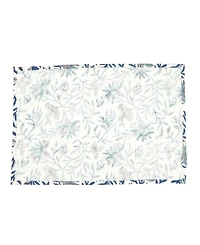 Saro Lifestyle Botanical Floral Cotton Placemats, Set of 4