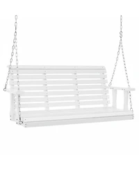 Gouun Wooden Porch Swing with Chains 880 lb Capacity