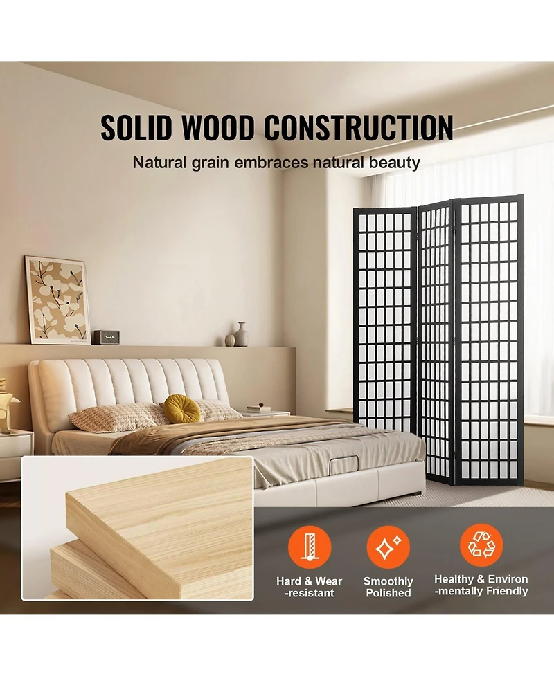 Gouun 3-Panel Japanese-Style Folding Room Divider